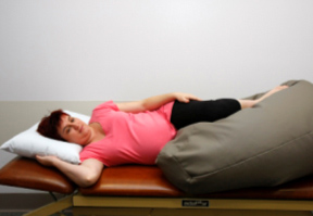 Pregnant lady lying down