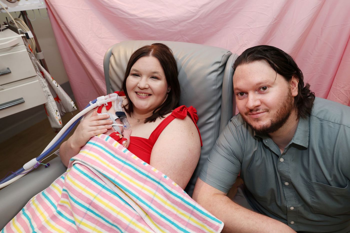 Charlie with mum and dad