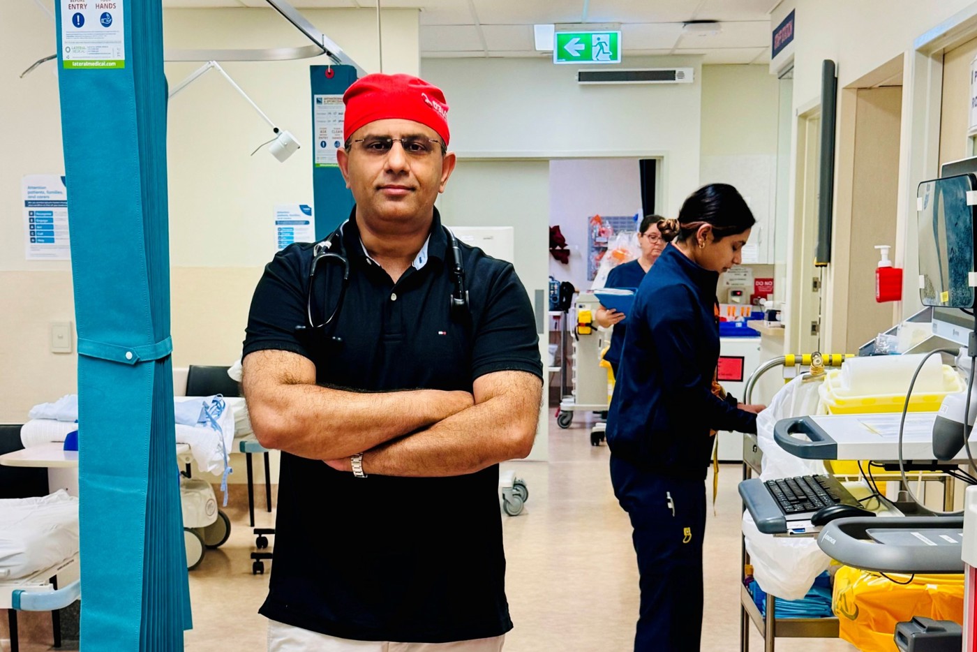 Dr Ihsan standing in Mater Private Hospital Rockhampton's Emergency Care Centre