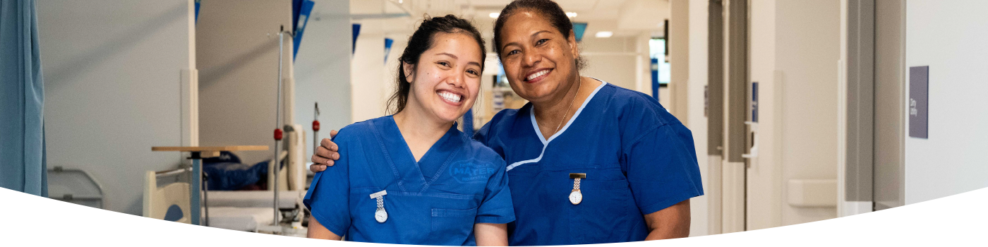 Two nurses smiling